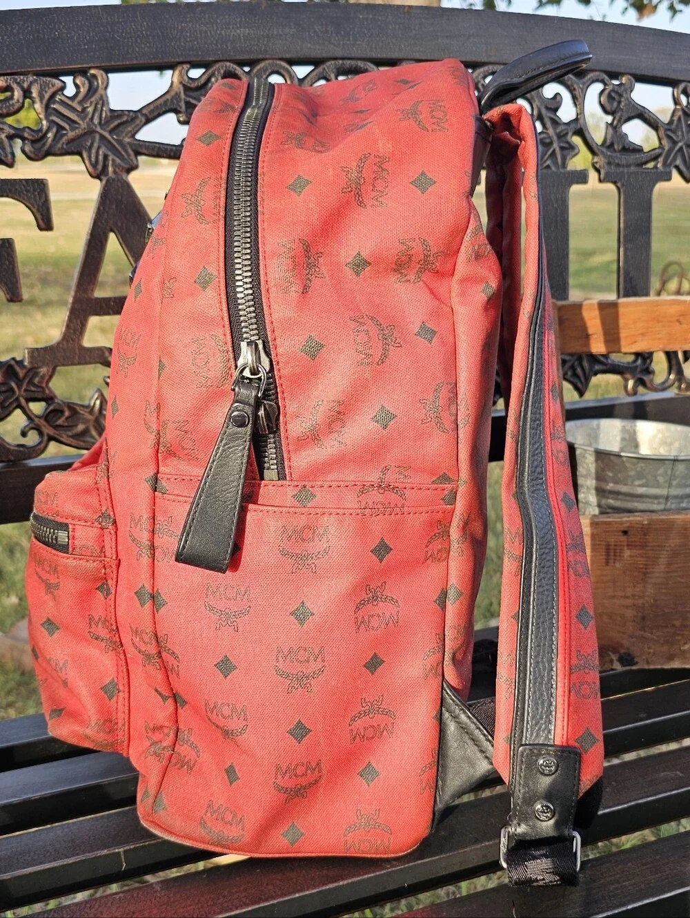MCM x EKOCYCLE x Will.i.am Limited Edition Red Stark Backpack - Rare!